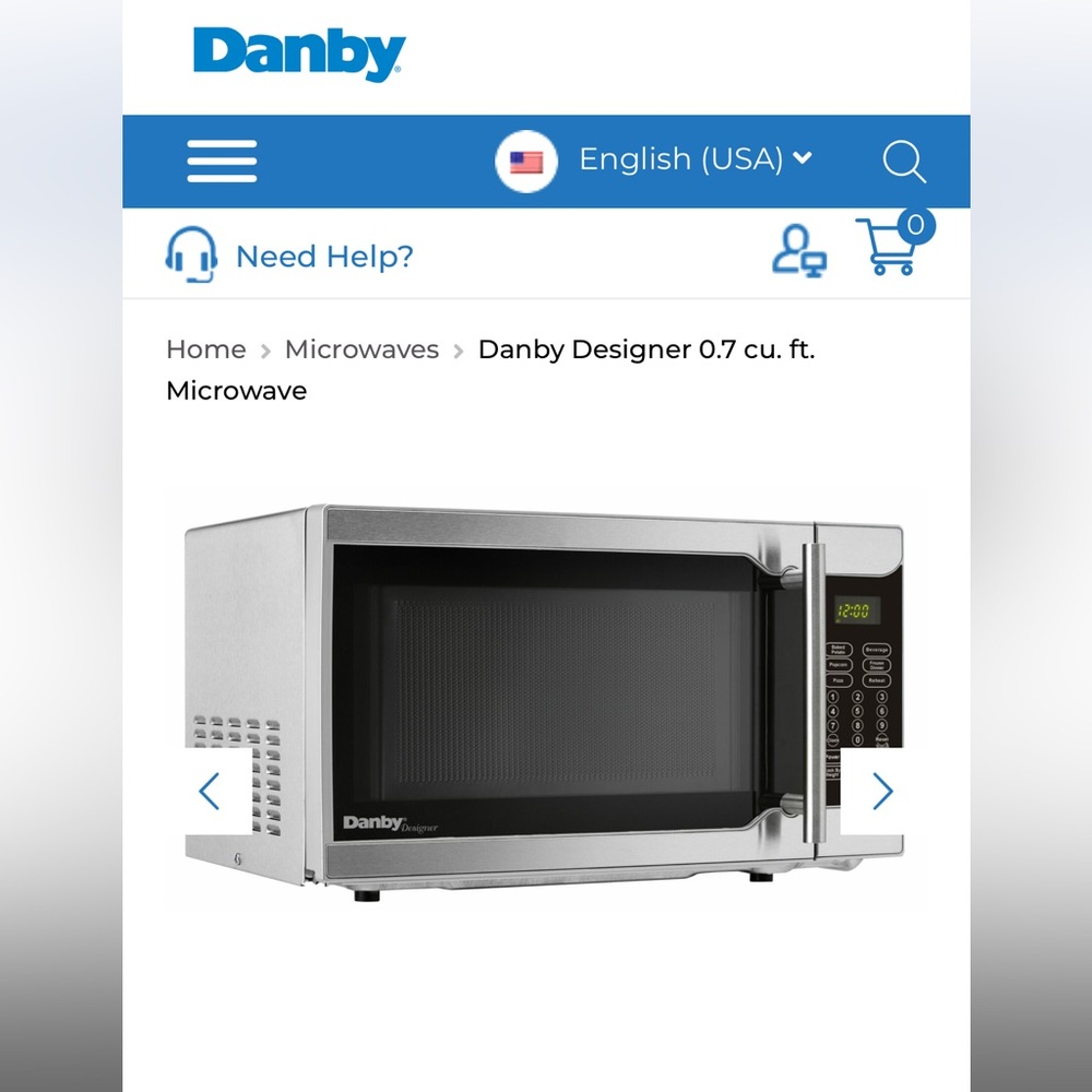 New Danby Microwave w/ blue plastic seal still on it